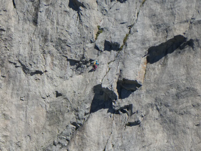 Grimpeur @ Aiguille du Pouce @ Chamonix